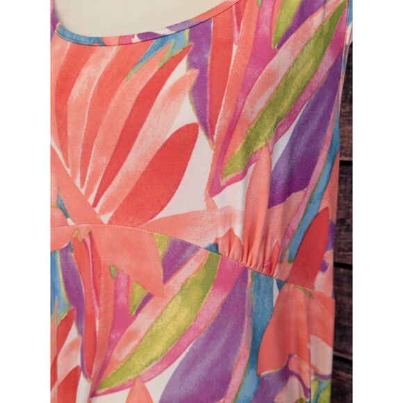 Secret Treasures Open back Lacy Nightgown Colorful Flowy Soft Size Large - Picture 5 of 6